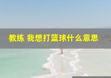 教练 我想打篮球什么意思